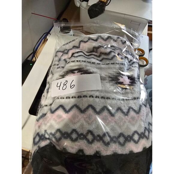 Soft Plush Zip-Up Fleece Jacket Tribal Aztec Pattern cottagecore grannycore - Picture 9 of 9